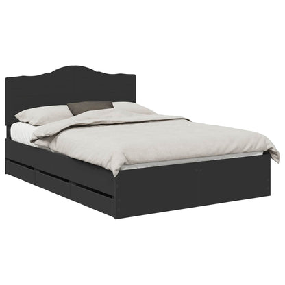 Struttura del letto Nero 150 x 200 cm Legno Ingegnerizzato