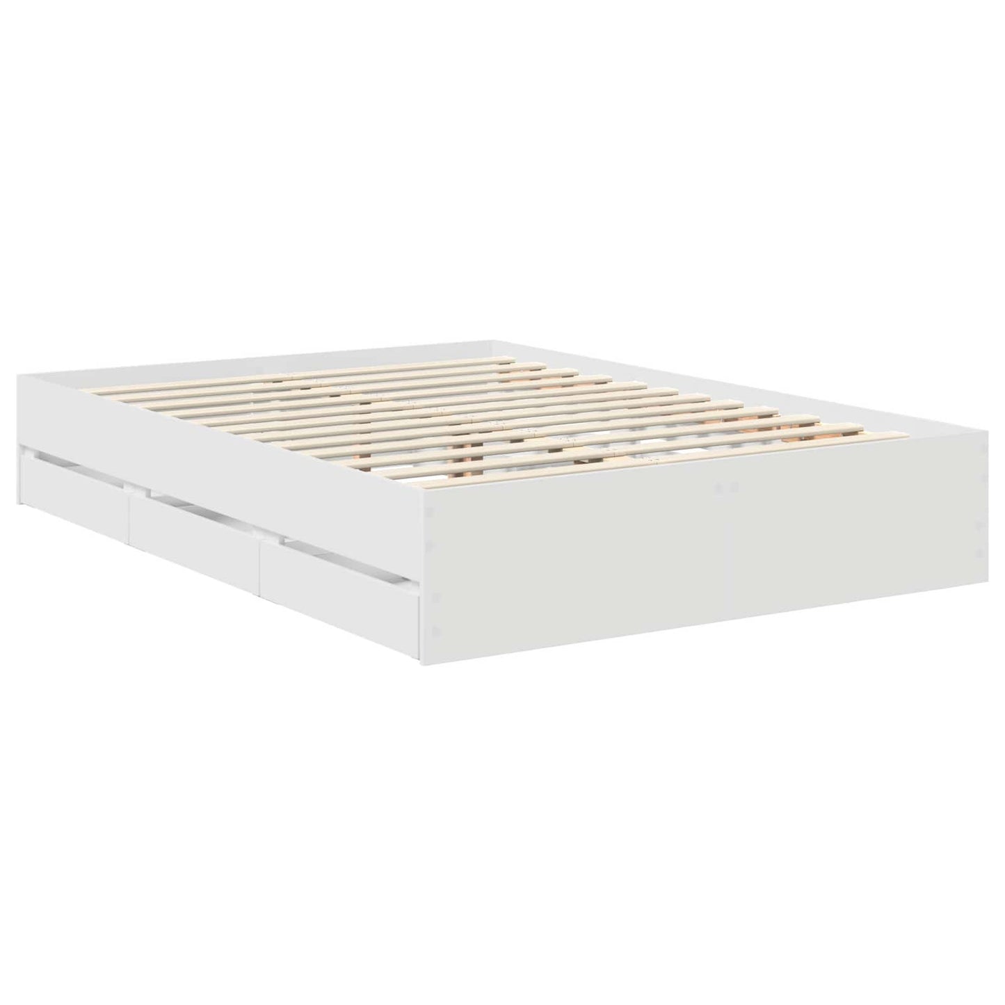 Struttura del letto Bianco 140 x 190 cm Legno Ingegnerizzato
