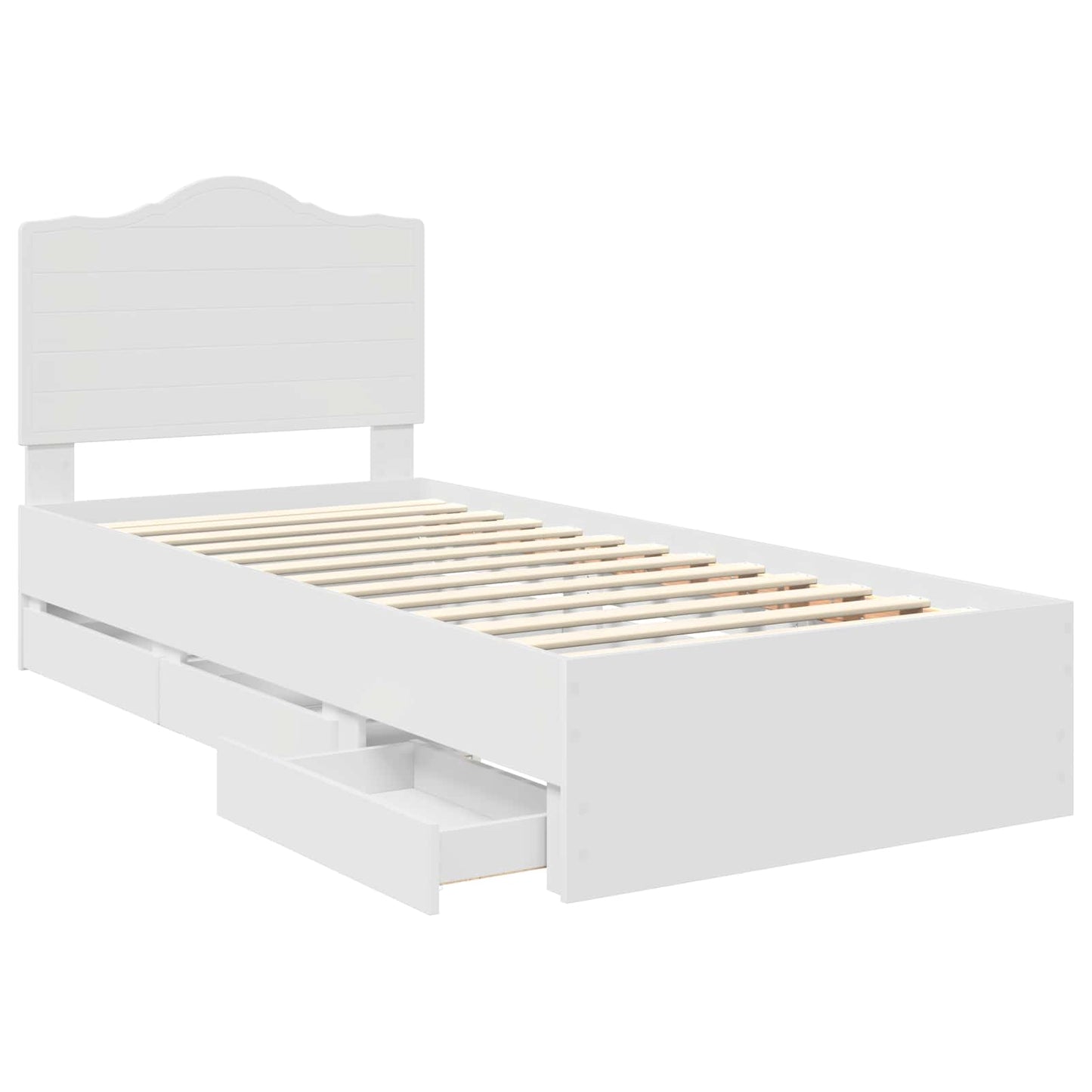 Struttura del letto Bianco 90 x 200 cm Legno Ingegnerizzato