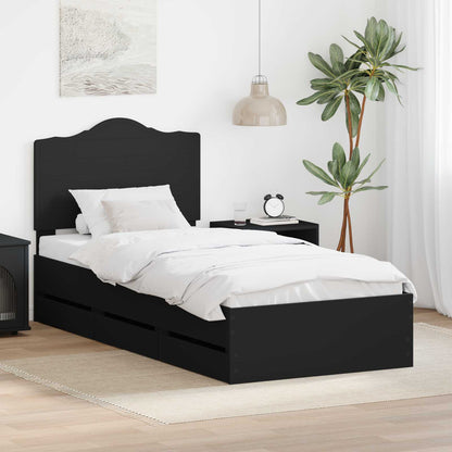 Struttura del letto Nero 90 x 200 cm Legno Ingegnerizzato