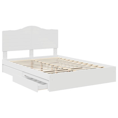 Letto con Contenitore Bianco 150 x 200 cm Legno multistrato
