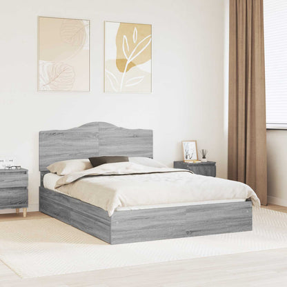 Letto con Contenitore con testiera Grigio Sonoma 150 x 200 cm