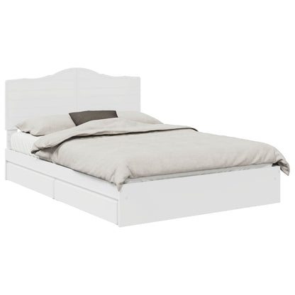 Letto con Contenitore Bianco 140 x 200 cm Legno multistrato