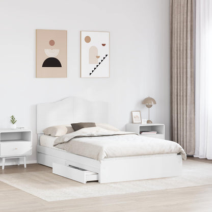 Letto con Contenitore Bianco 135 x 190 cm Legno multistrato
