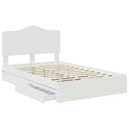 Letto con Contenitore Bianco 120 x 200 cm Legno multistrato