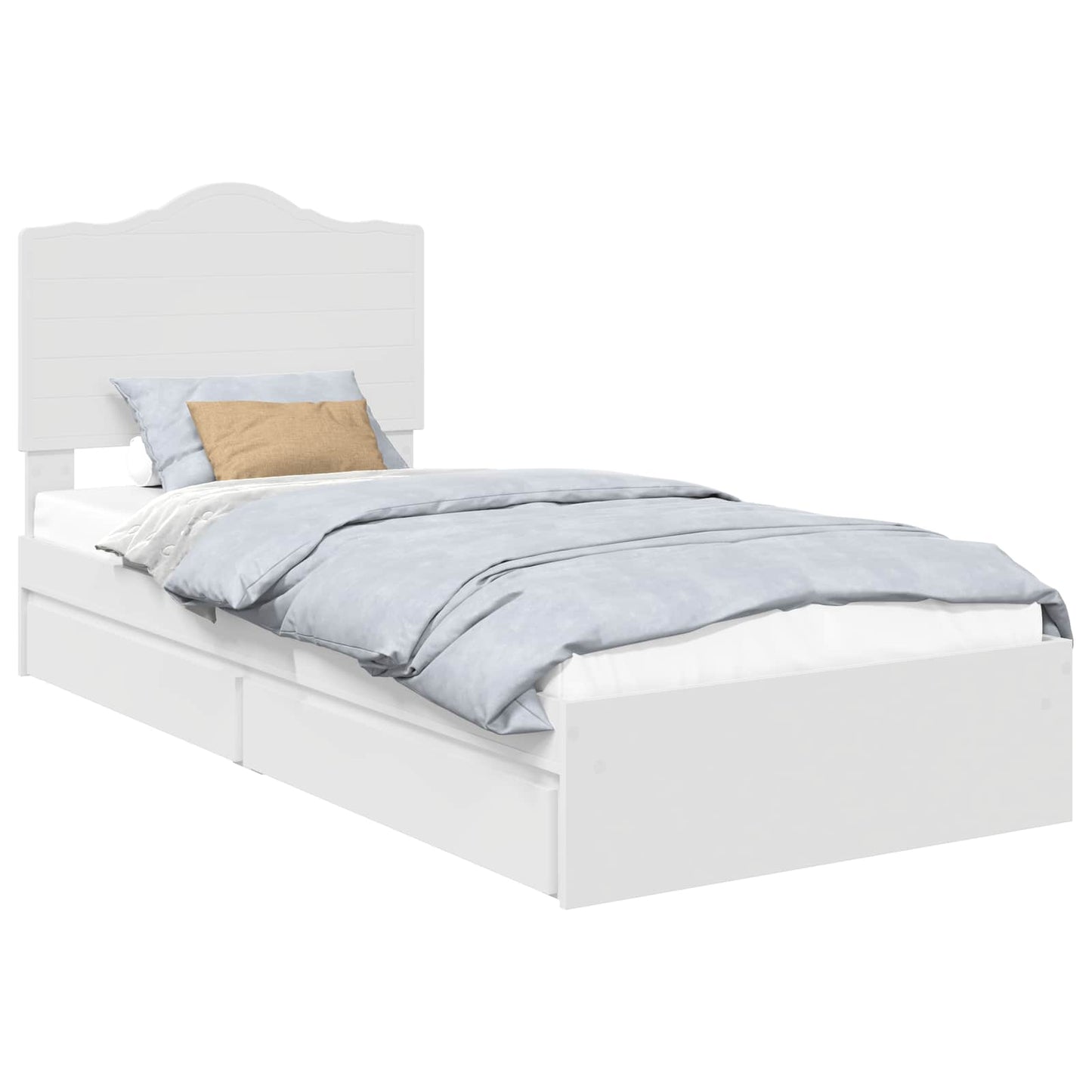 Letto con Contenitore Bianco 90 x 200 cm Legno multistrato