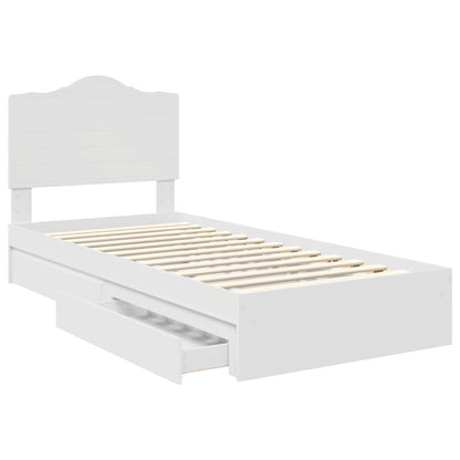 Letto con Contenitore Bianco 90 x 200 cm Legno multistrato