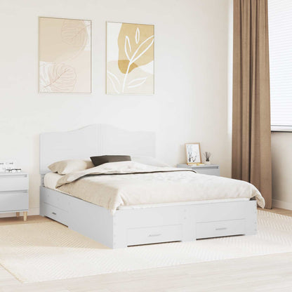 Struttura del letto Bianco 160 x 200 cm Legno multistrato