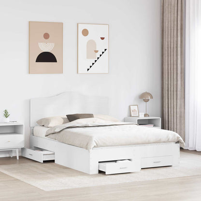 Struttura del letto Bianco 160 x 200 cm Legno multistrato