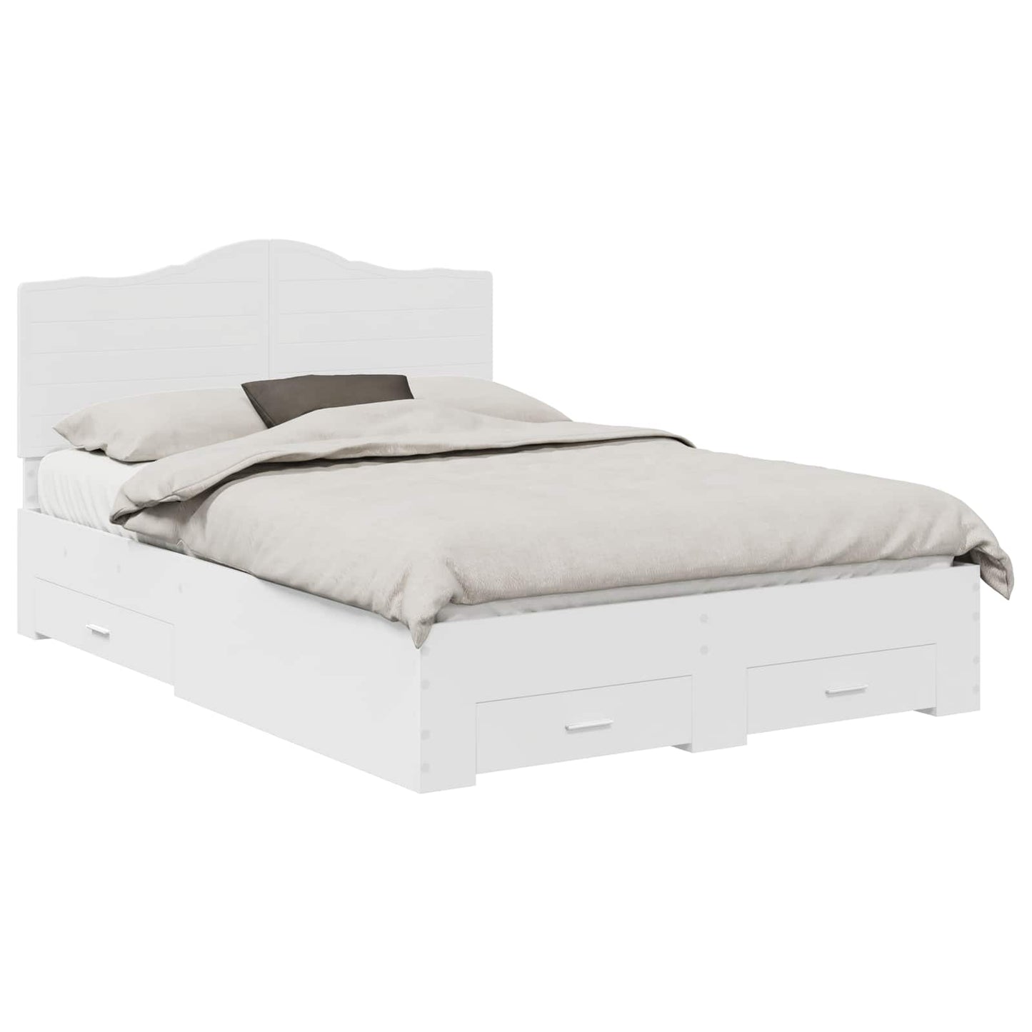 Struttura del letto Bianco 150 x 200 cm Legno multistrato