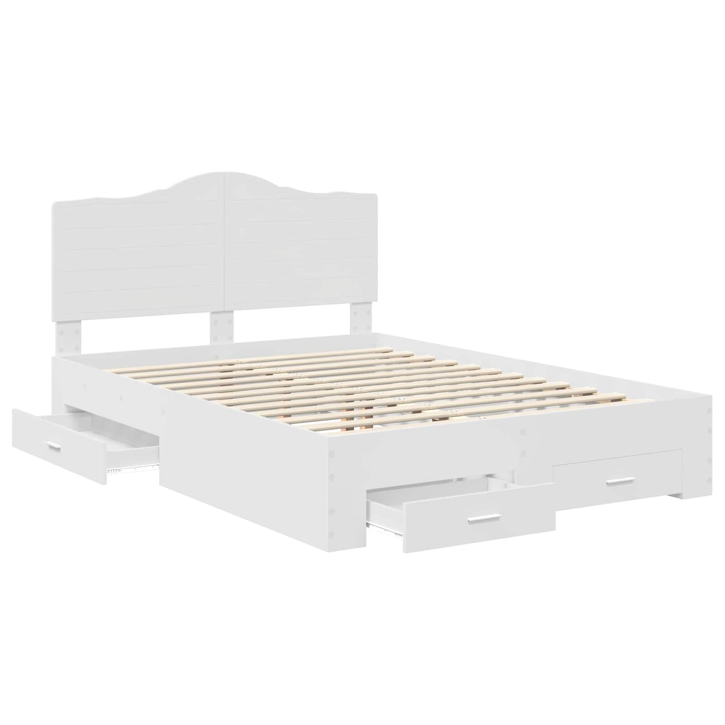 Struttura del letto Bianco 150 x 200 cm Legno multistrato