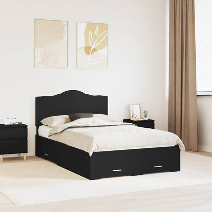 Struttura del letto Nero 120 x 200 cm Legno multistrato