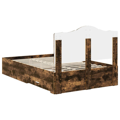Struttura del letto Rovere fumÃ© 120 x 200 cm Legno multistrato