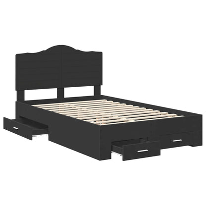 Struttura del letto Nero 120 x 190 cm Legno multistrato