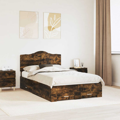 Struttura del letto Rovere fumÃ© 120 x 190 cm Legno multistrato
