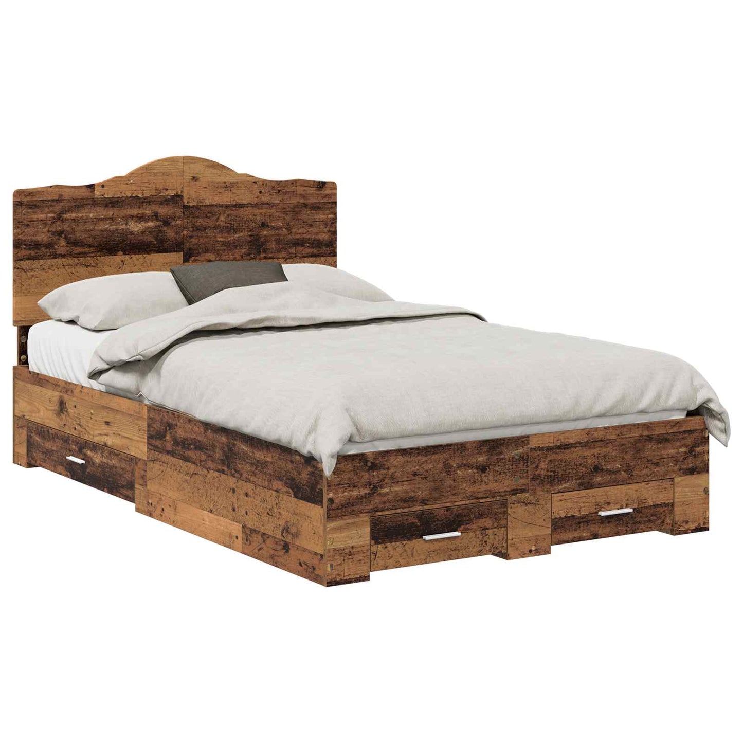 Struttura del letto con testiera Legno vecchio 120 x 190 cm