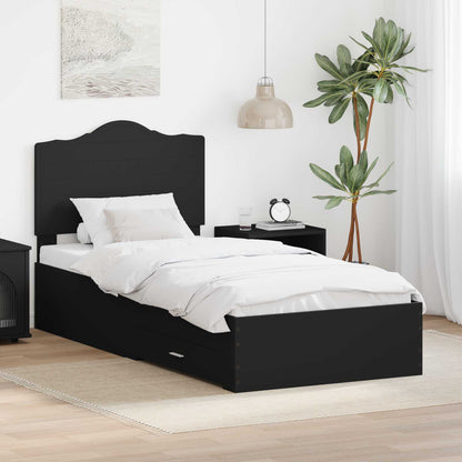 Struttura del letto Nero 70 x 190 cm Legno multistrato