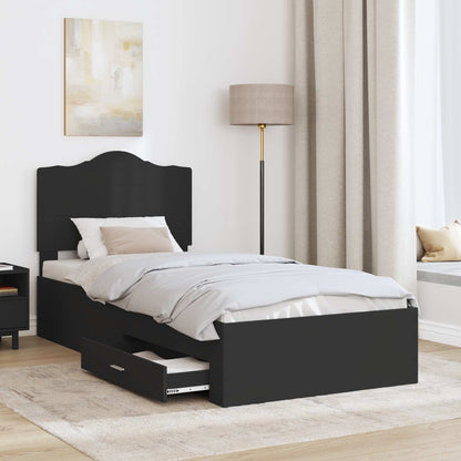 Struttura del letto Nero 70 x 190 cm Legno multistrato