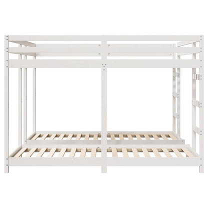 Struttura letto a castello triplo Bianco 200 x 200 cm
