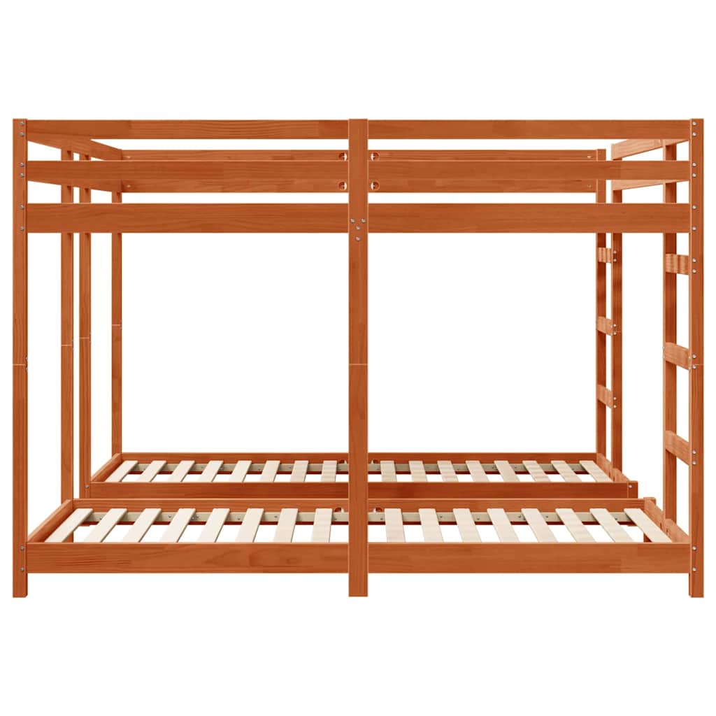 Struttura letto a castello triplo Marrone cerato 200 x 200 cm