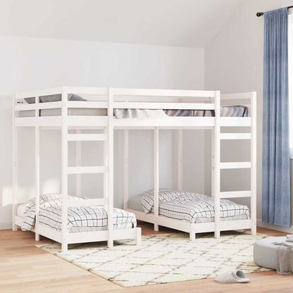 Struttura letto a castello triplo Bianco 140 x 200 cm
