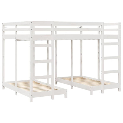 Struttura letto a castello triplo Bianco 140 x 200 cm