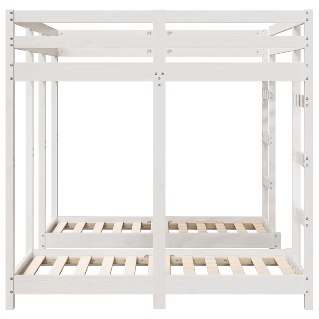 Struttura letto a castello triplo Bianco 140 x 200 cm
