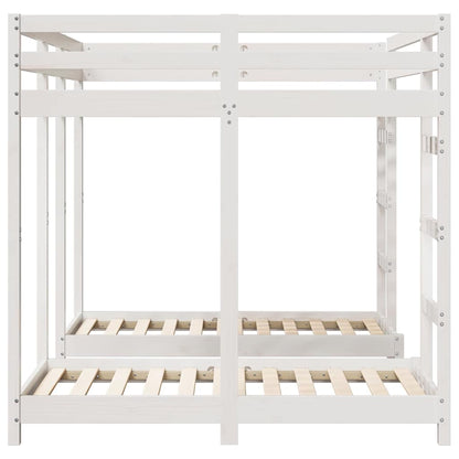Struttura letto a castello triplo Bianco 140 x 200 cm