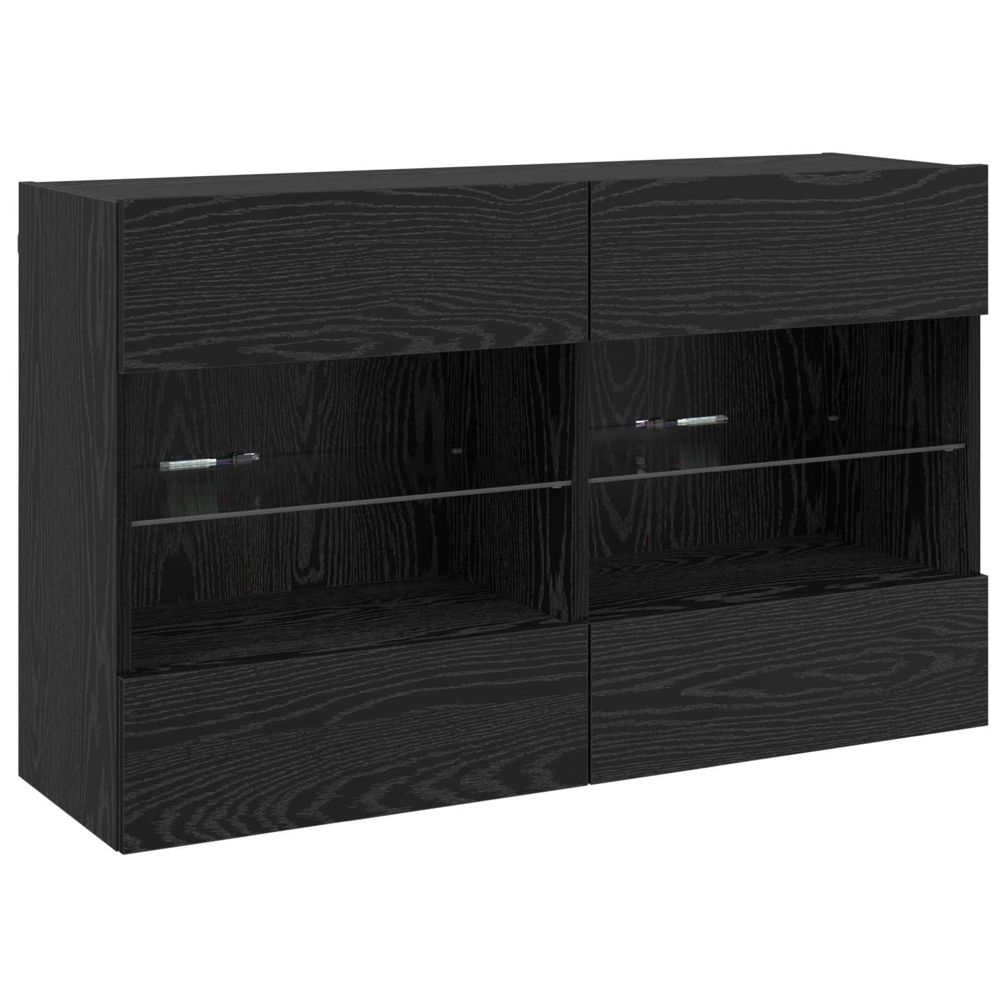 Mobile TV da parete Rovere Nero 98,5 x 30 x 60,5 cm