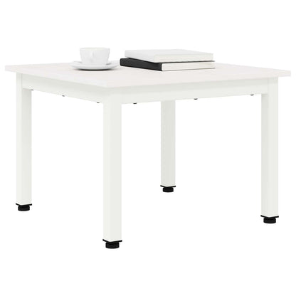 Tavolino da salotto Bianco 50 x 50 x 36 cm Pino massello