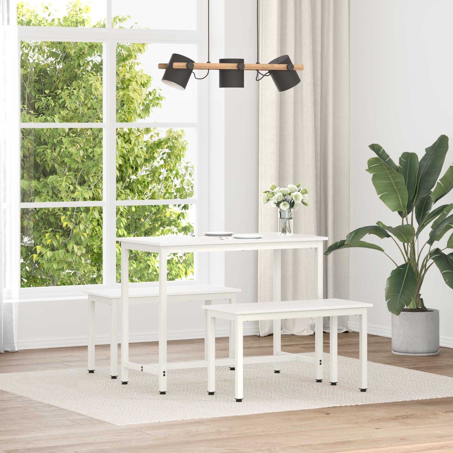 panchina Bianco 80 x 35 x 45 cm Pino massello