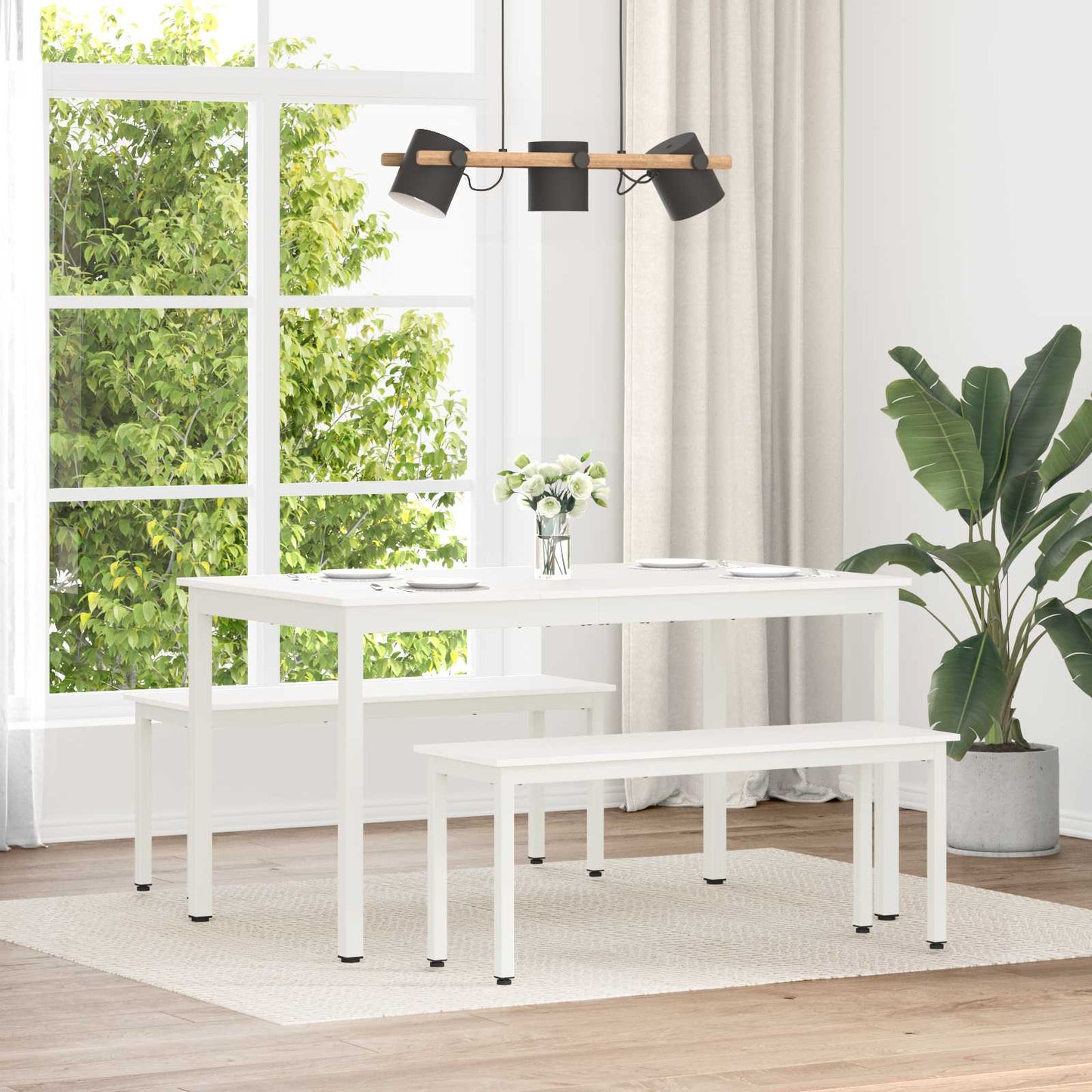 panchina Bianco 110 x 35 x 45 cm Pino massello