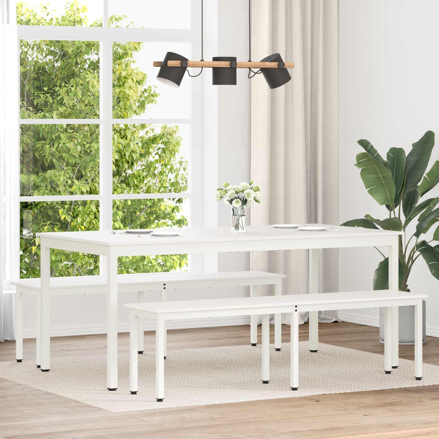 panchina Bianco 160 x 35 x 45 cm Pino massello