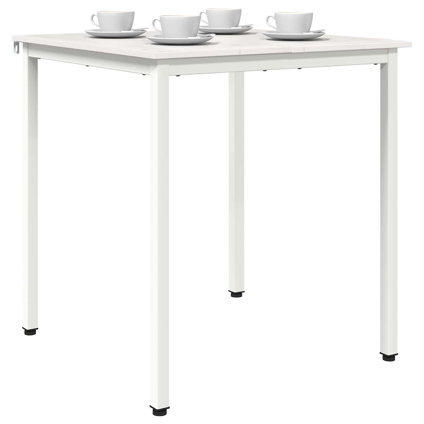 Tavolo da pranzo Bianco 70 x 70 x 75 cm Pino massello