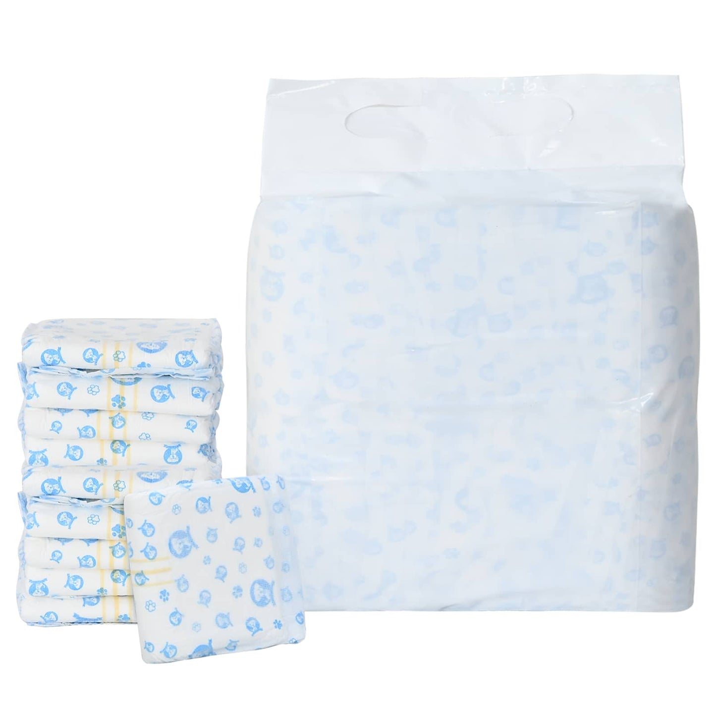 Pannolino usa e getta per cani maschi 50 pcs Bianco XS