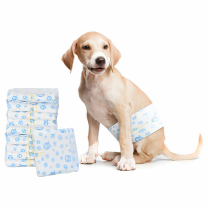 Pannolino usa e getta per cani maschi 50 pcs Bianco XS