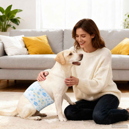 Pannolino usa e getta per cani maschi 50 pcs Bianco M