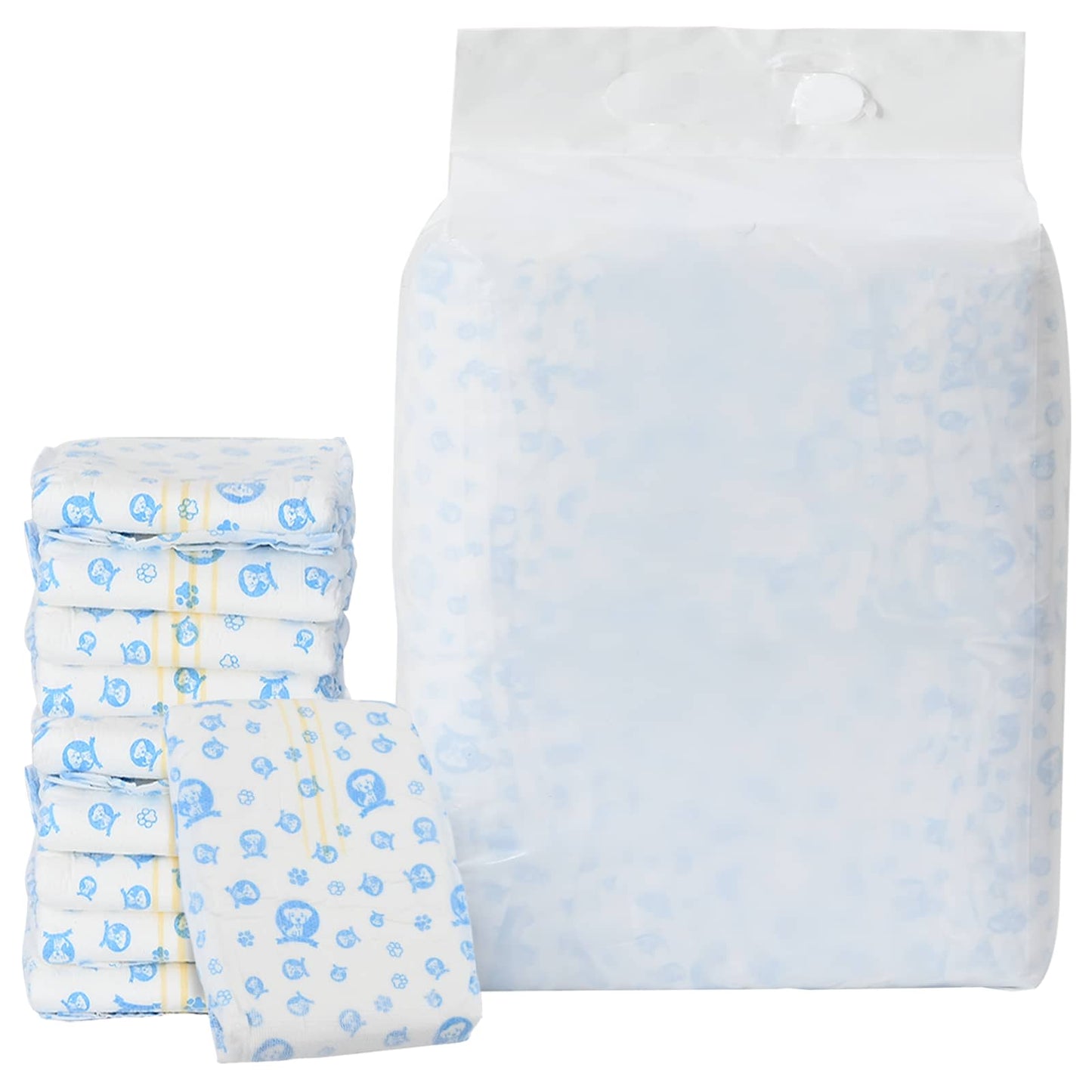 Pannolino usa e getta per cani maschi 50 pcs Bianco M