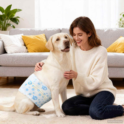Pannolino usa e getta per cani maschi 30 pcs Bianco L