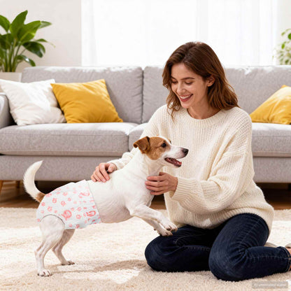 Pannolino usa e getta per cani femmina 30 pcs Bianco XS