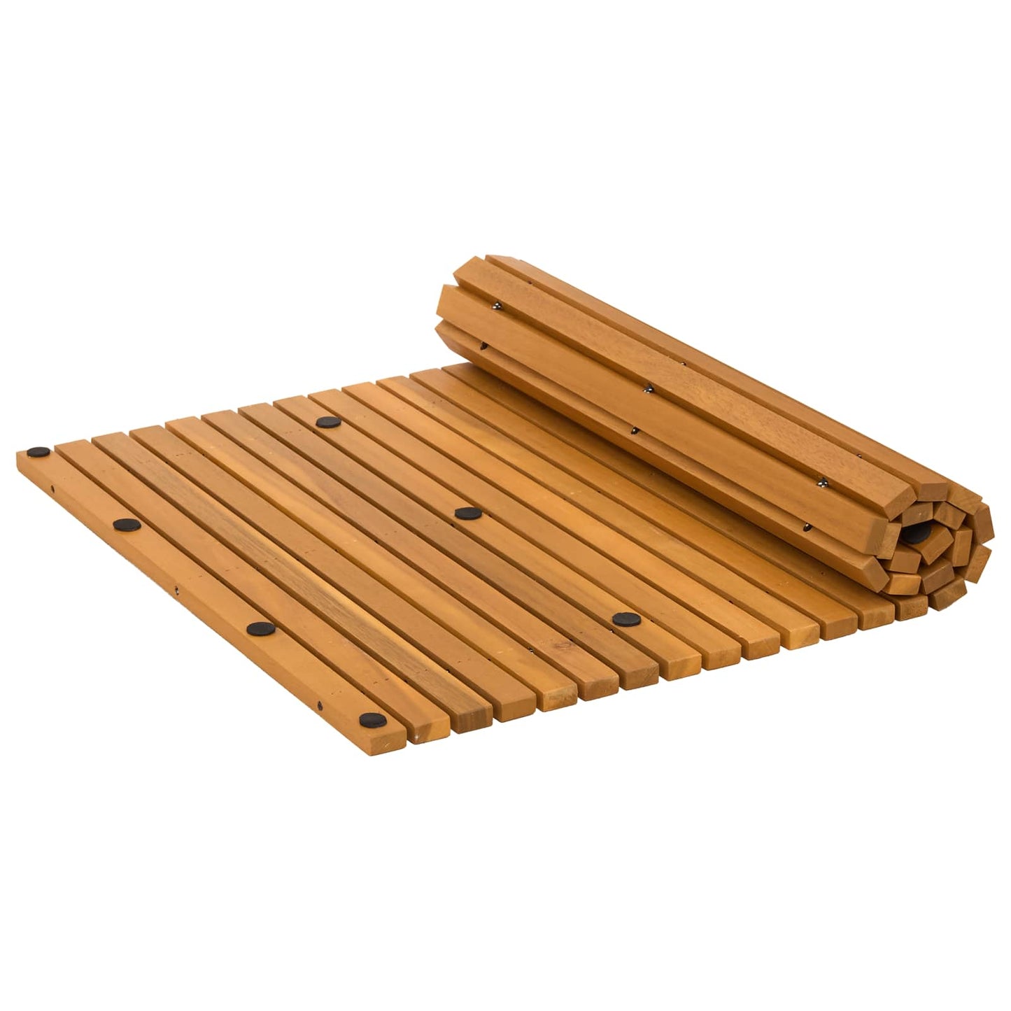 Tappeto da bagno Marrone 80 x 50 cm Legno di Acacia Massello