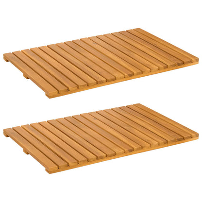 Tappeto da bagno Tinta unita Marrone 60 x 40 cm legno