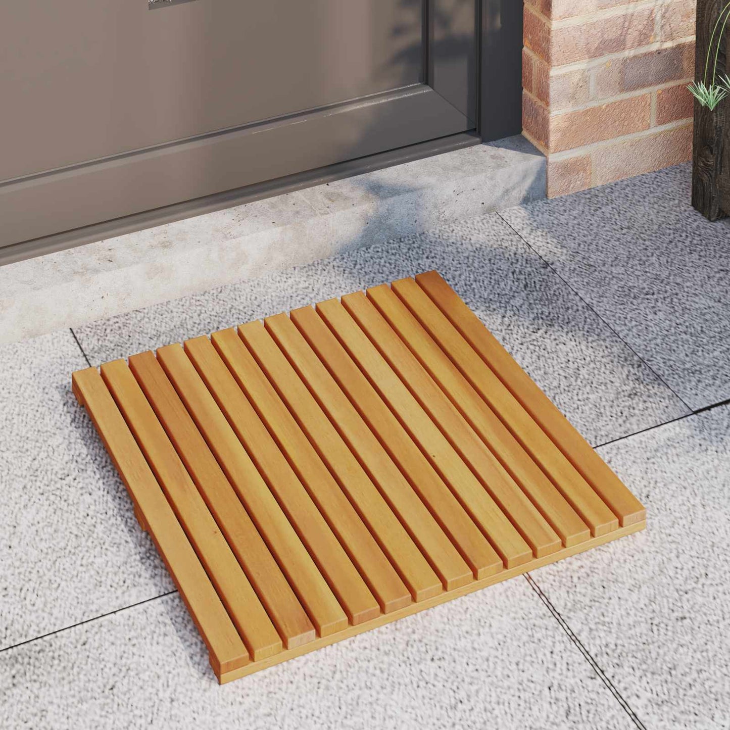 Tappeto da bagno Tinta unita Marrone 50 x 50 cm legno