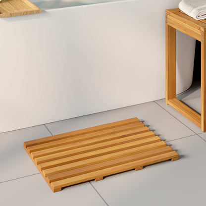 Tappeto da bagno Tinta unita Marrone 100 x 53 cm legno