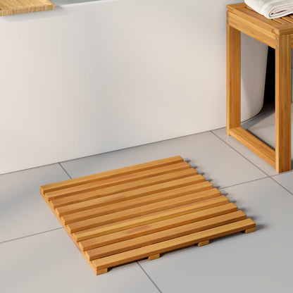 Tappeto da bagno Tinta unita Marrone 100 x 53 cm legno