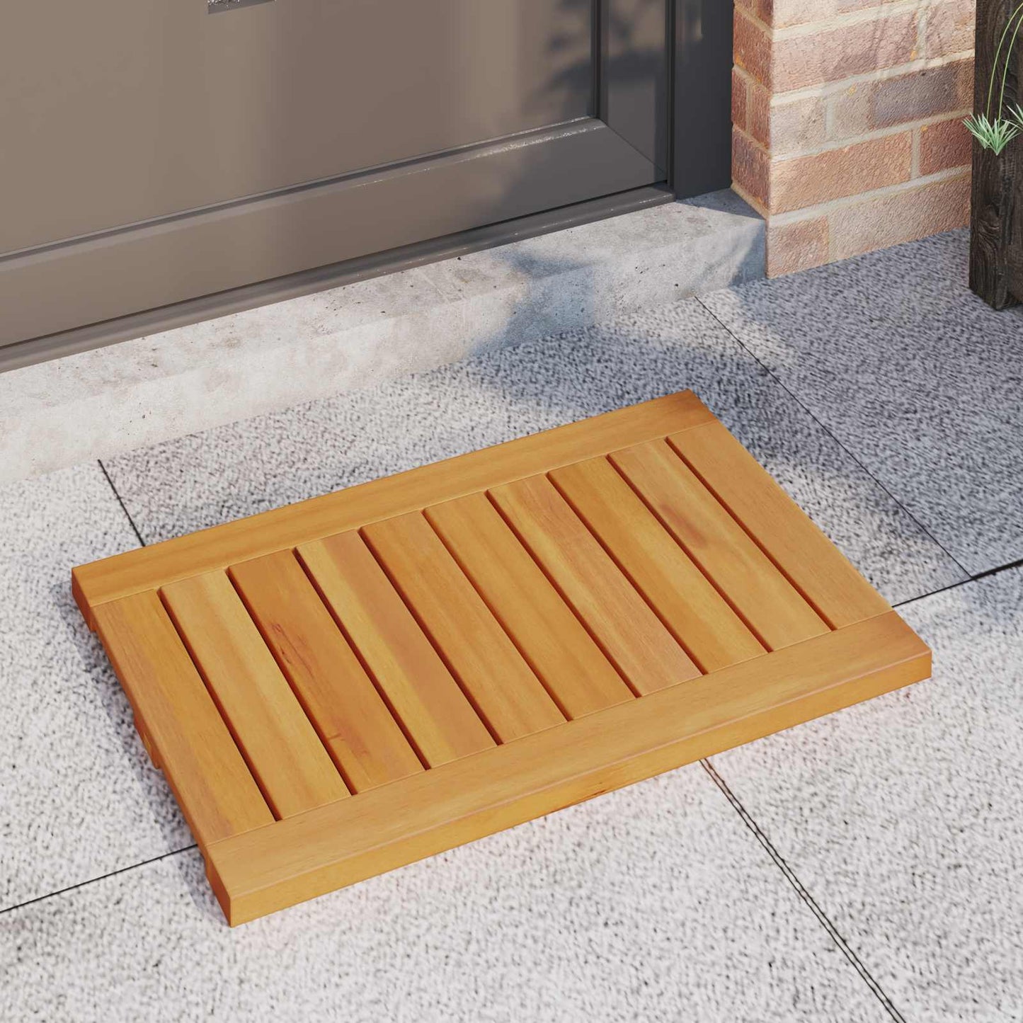 Tappeto da bagno Tinta unita Marrone 60 x 40 cm legno