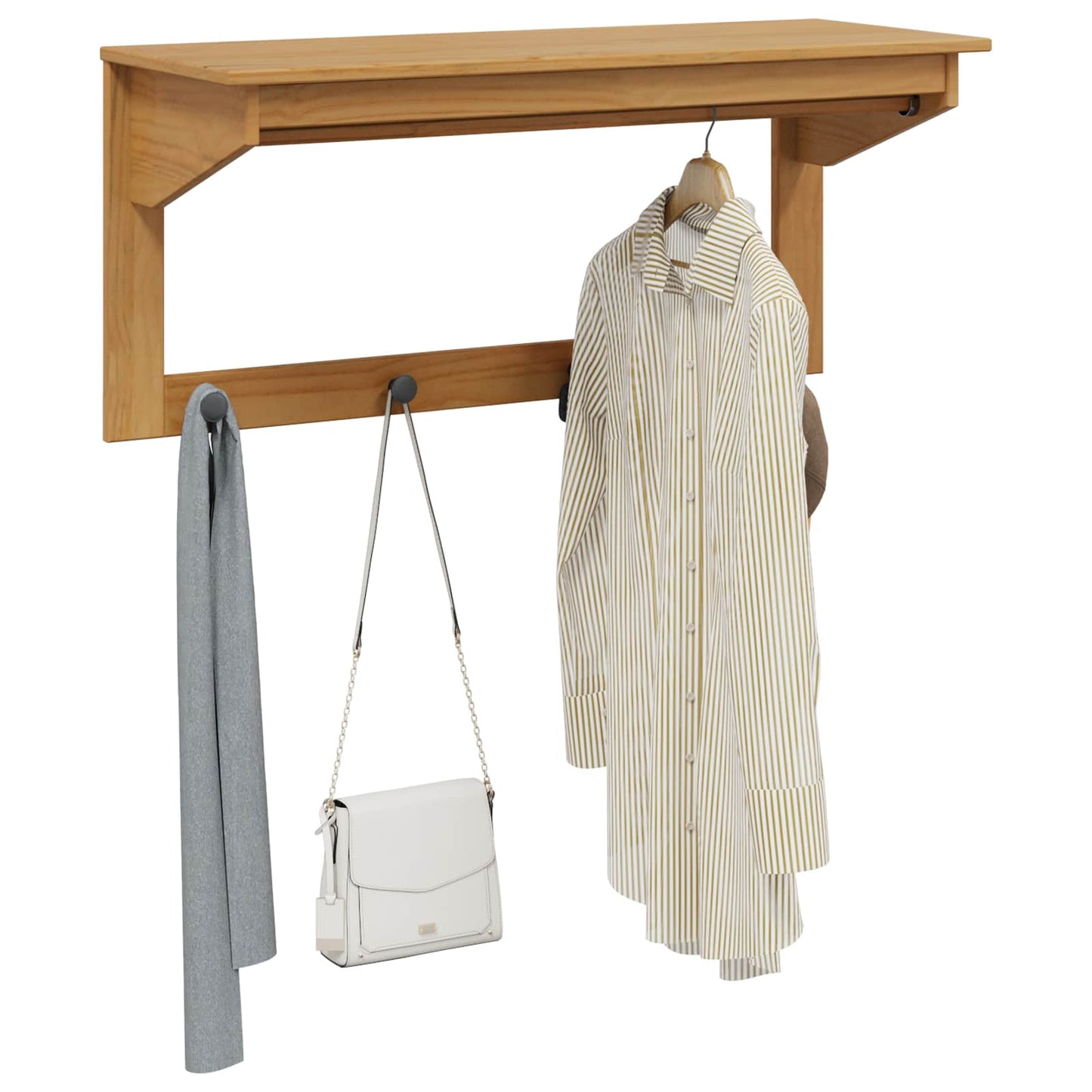 Appendiabiti Hill Marrone miele 90 x 35 x 41,5 cm