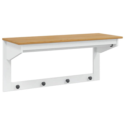 Appendiabiti Hill Bianco e marrone miele 90 x 35 x 41,5 cm