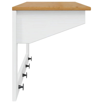 Appendiabiti Hill Bianco e marrone miele 90 x 35 x 41,5 cm