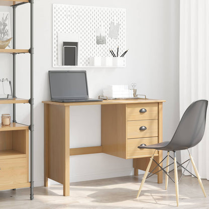 Scrivania con Cassetti Hill Marrone miele 100 x 45 x 74 cm